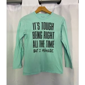 Teal Youth long-sleeved tee